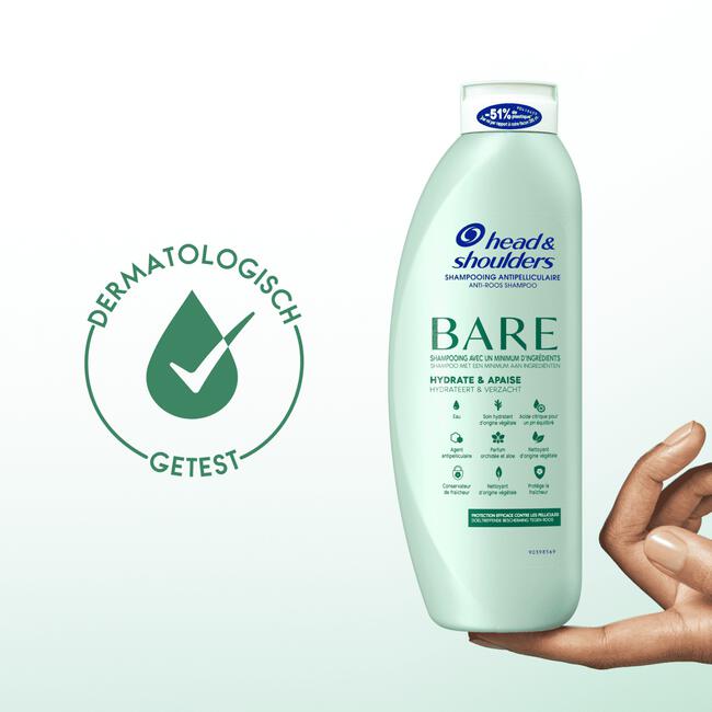 Head & Shoulders Bare Hydrateert & Verzacht Anti-roos Shampoo 400ML