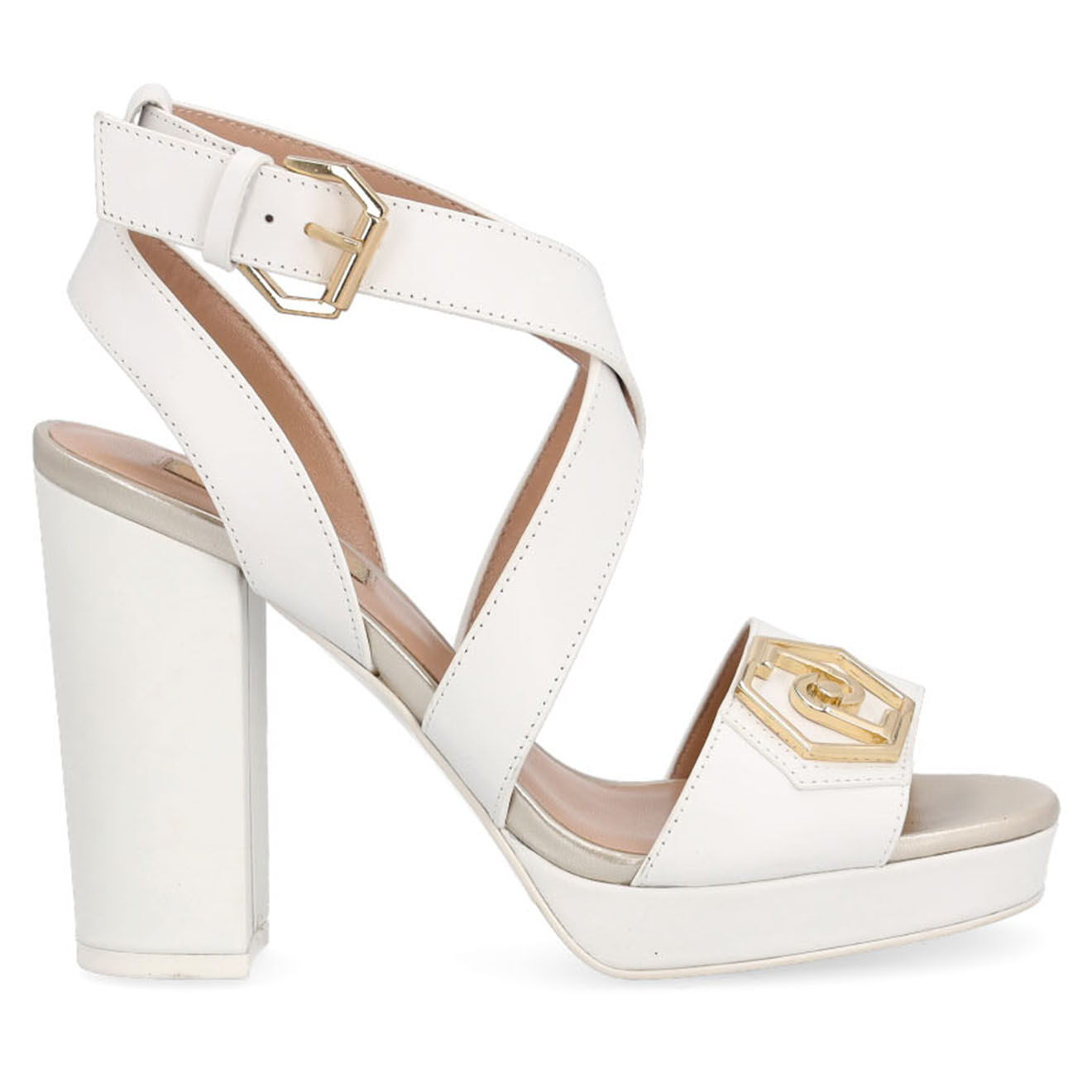 Liu-Jo Sandales en Cuir Hebe blanches -Talon 9 cm