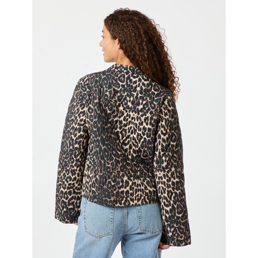 Neo Noir Dubbie Leo Quilt Jakke, Leopard, 38
