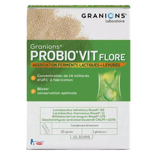 Granions Probio'Vit Flore 10 cápsulas