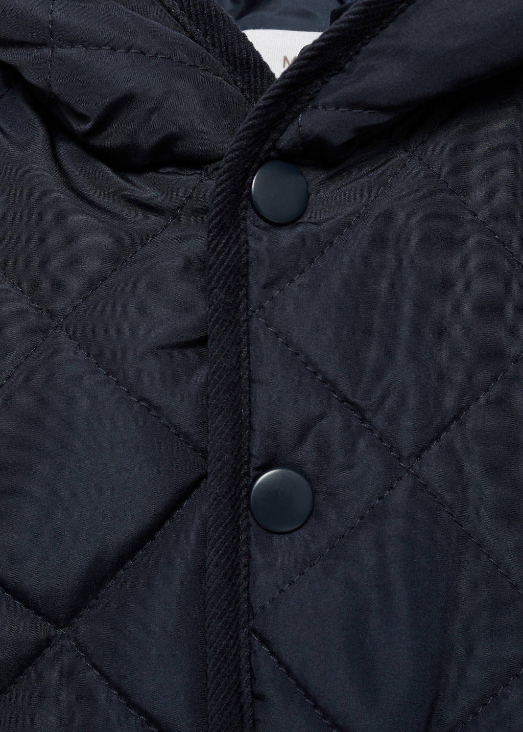 Mango Kids gewatteerde winterjas donkerblauw