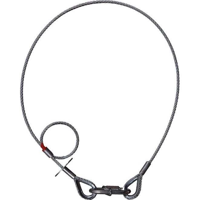 Adam Hall S33060SK safety kabel 3mm Saveking met rem 60 cm