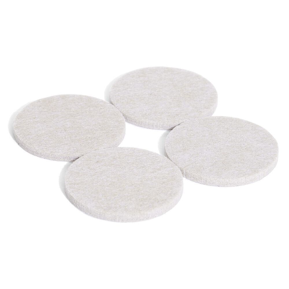 Lot de 4 patins en feutre adhésif ultra puissant beige - Ø50 mm