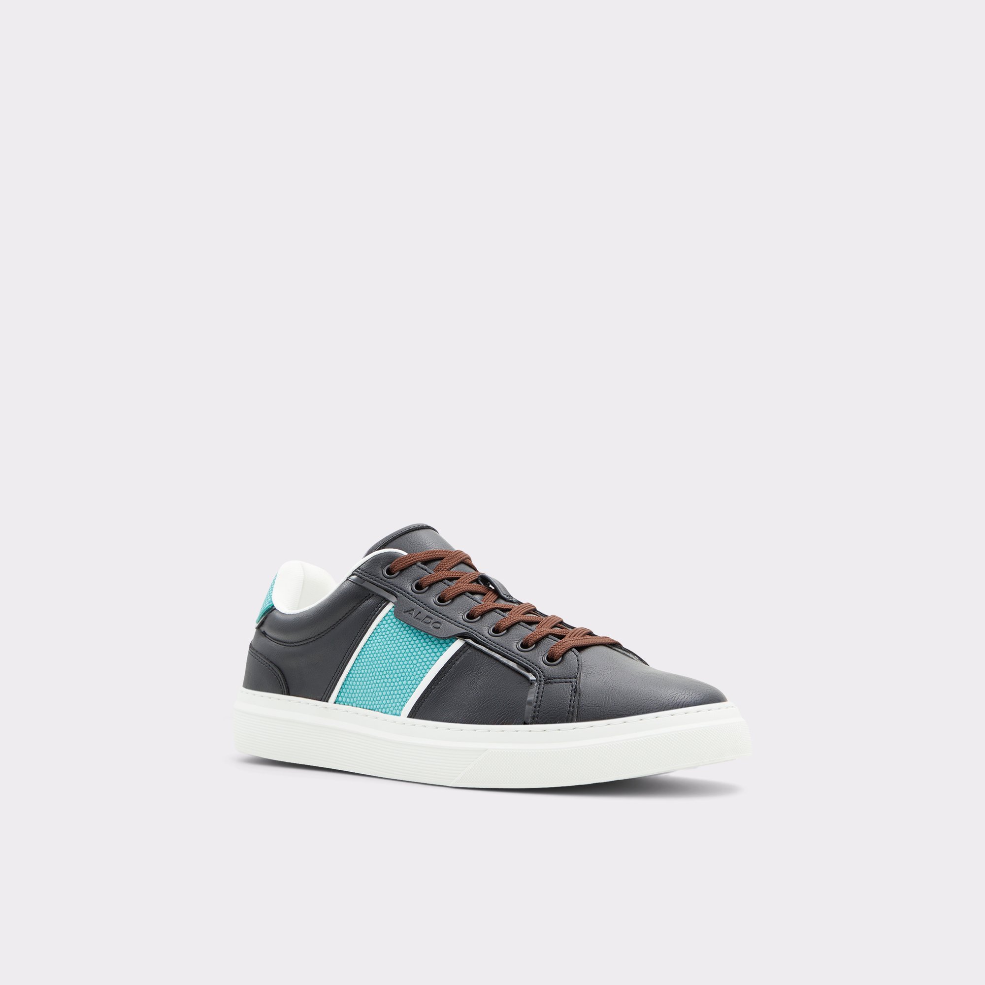 Courtline Black Synthetic Mixed Material Men Athletic sneakers