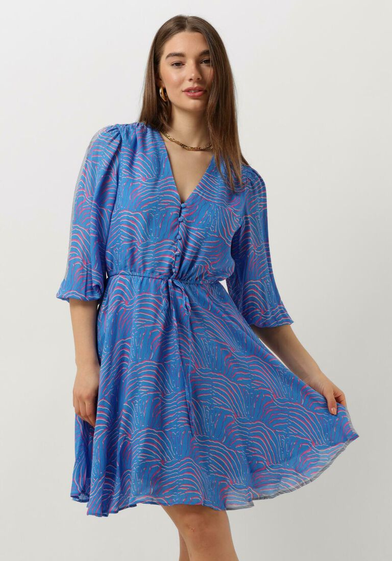 FREEBIRD blauwe freebird mini jurk destiny