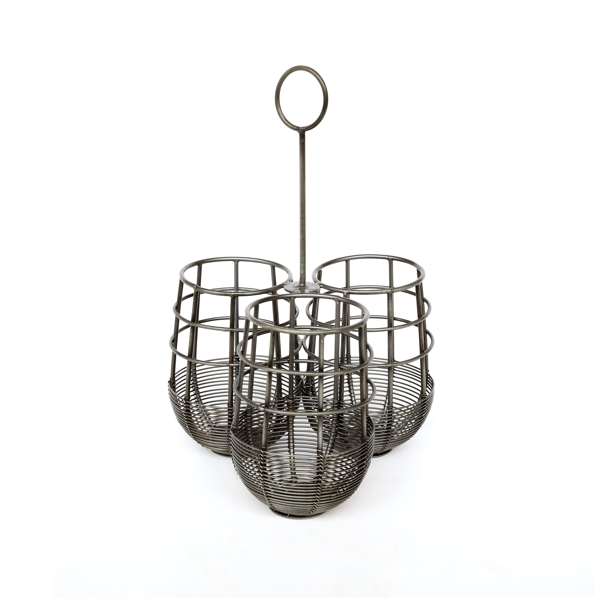 3er Flaschenhalter, B 16 cm, L 16 cm, H 28 cm von fischer's lagerhaus