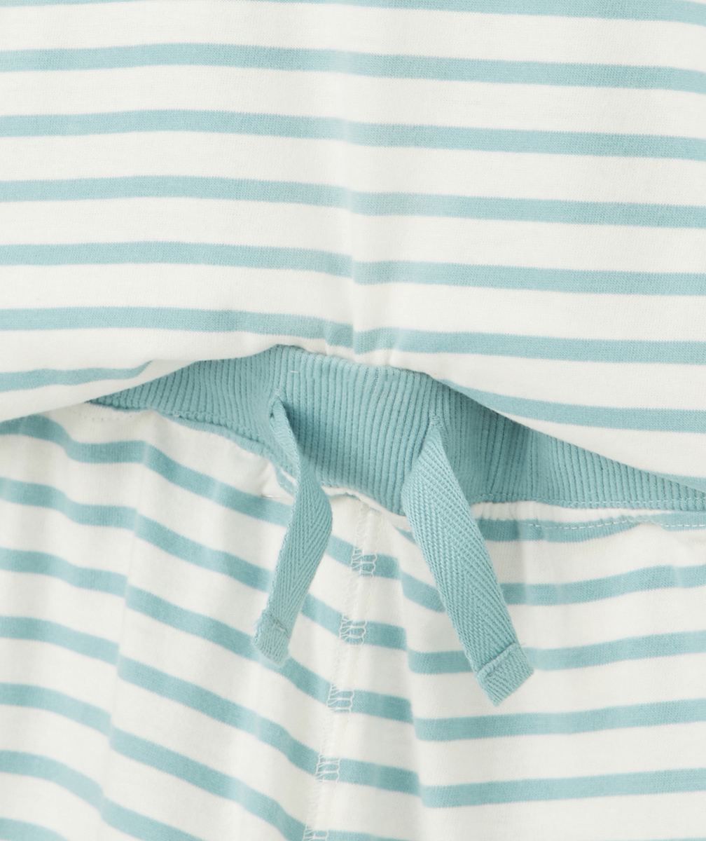 PYJAMA GARÇON IMPRIMÉ À RAYURES AVEC MESSAGE