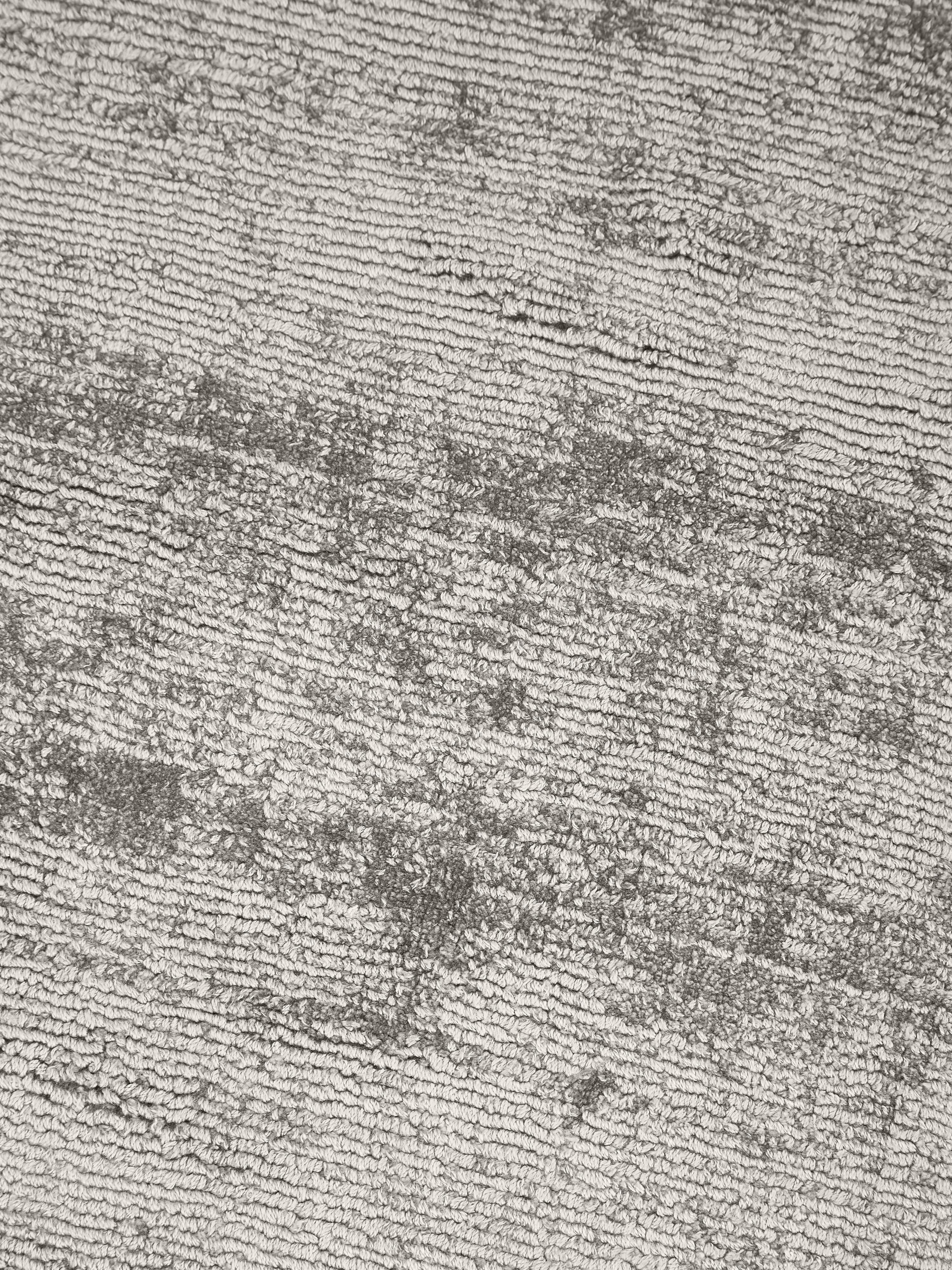 Rond viscose vloerkleed Jane, handgeweven