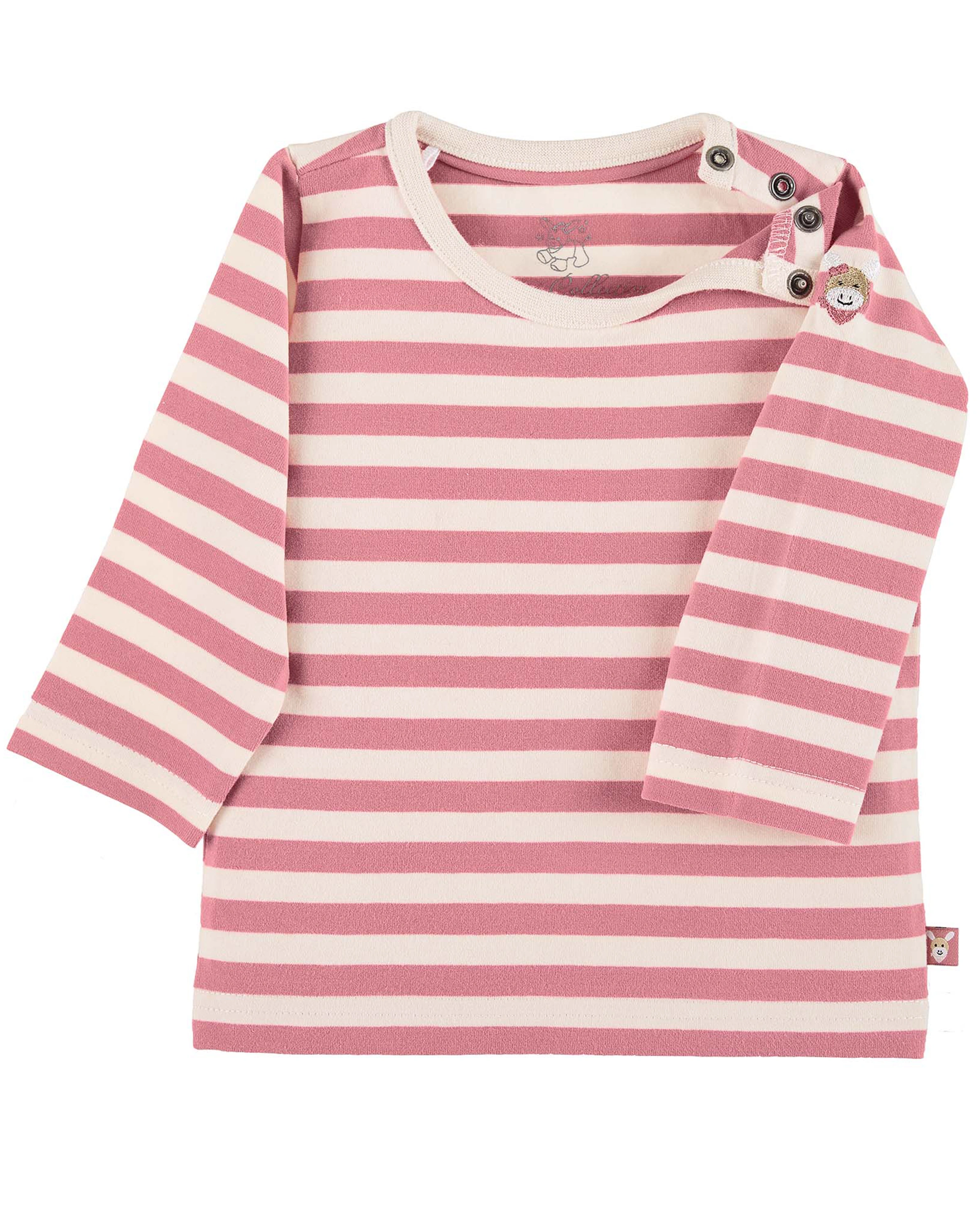 Langarmshirt EMMI gestreift in rosa/beige