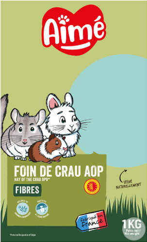 Aimé Foin De Prairie Pour Rongeurs Et Lapins 100% Naturel 1kg