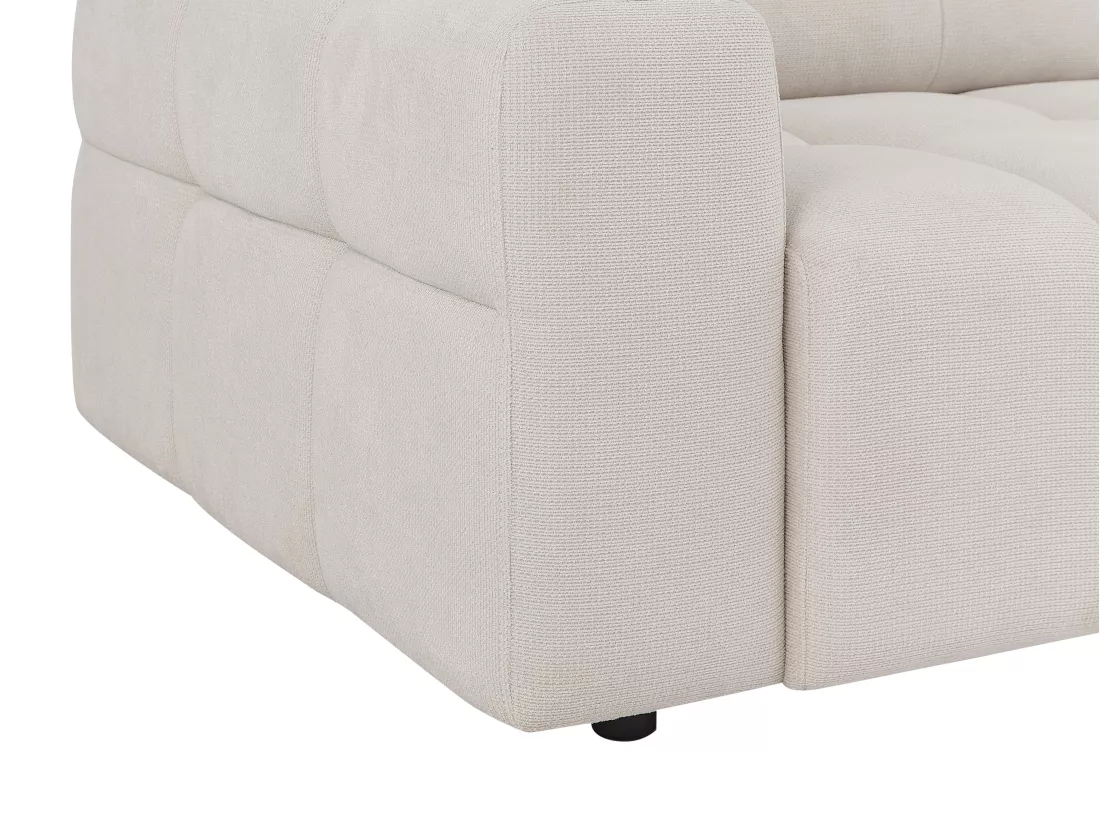 Canapé 3 places en tissu texturé beige SOPELANA