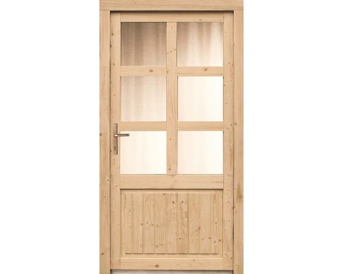 Zij-ingangsdeur A64 sparrenhout 1100 x 2100 mm DIN links