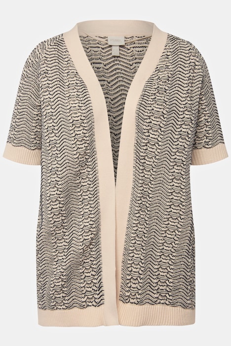 Strickjacke, Egg-Shape, Halbarm, Biobaumwolle