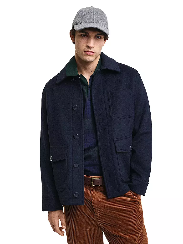 GANT Wolljacke  dunkelblau