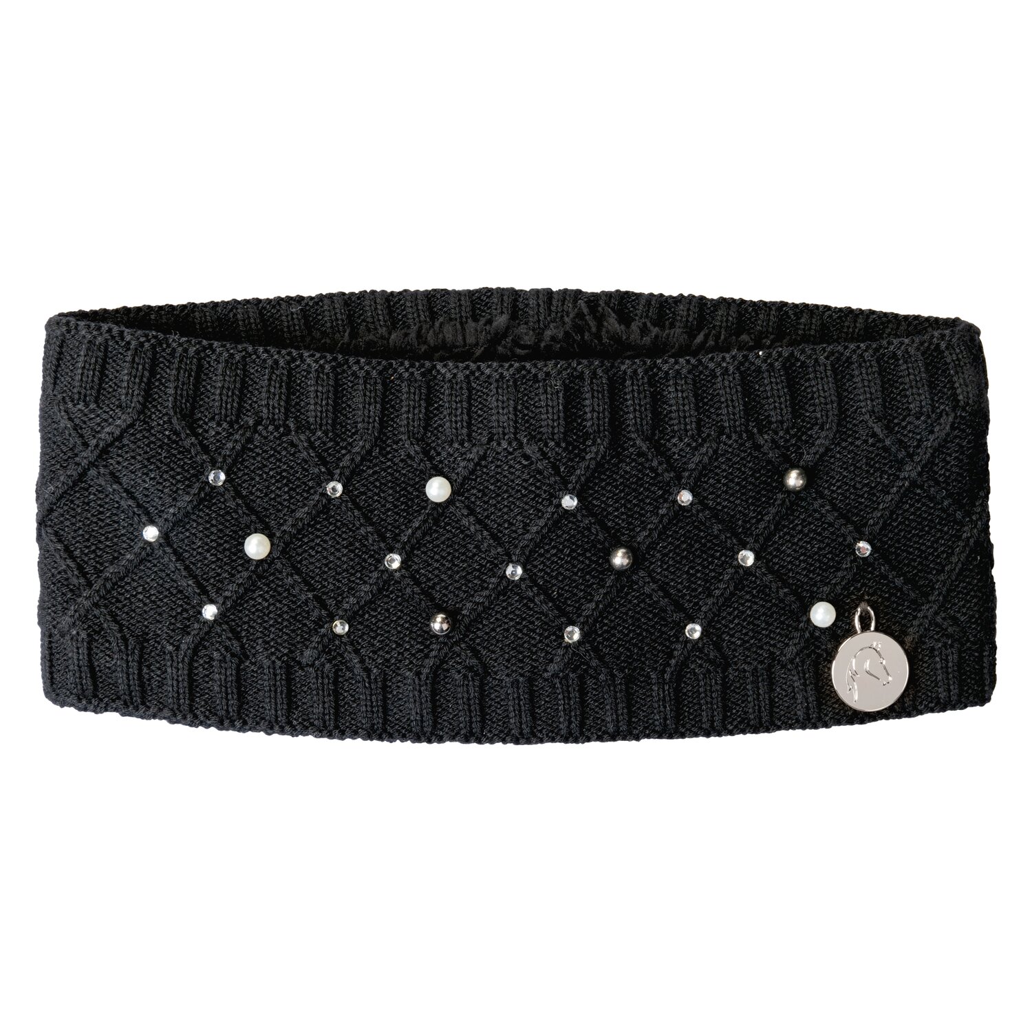 Cheval de Luxe Stirnband mit Perlen - black - Einheitsgröße