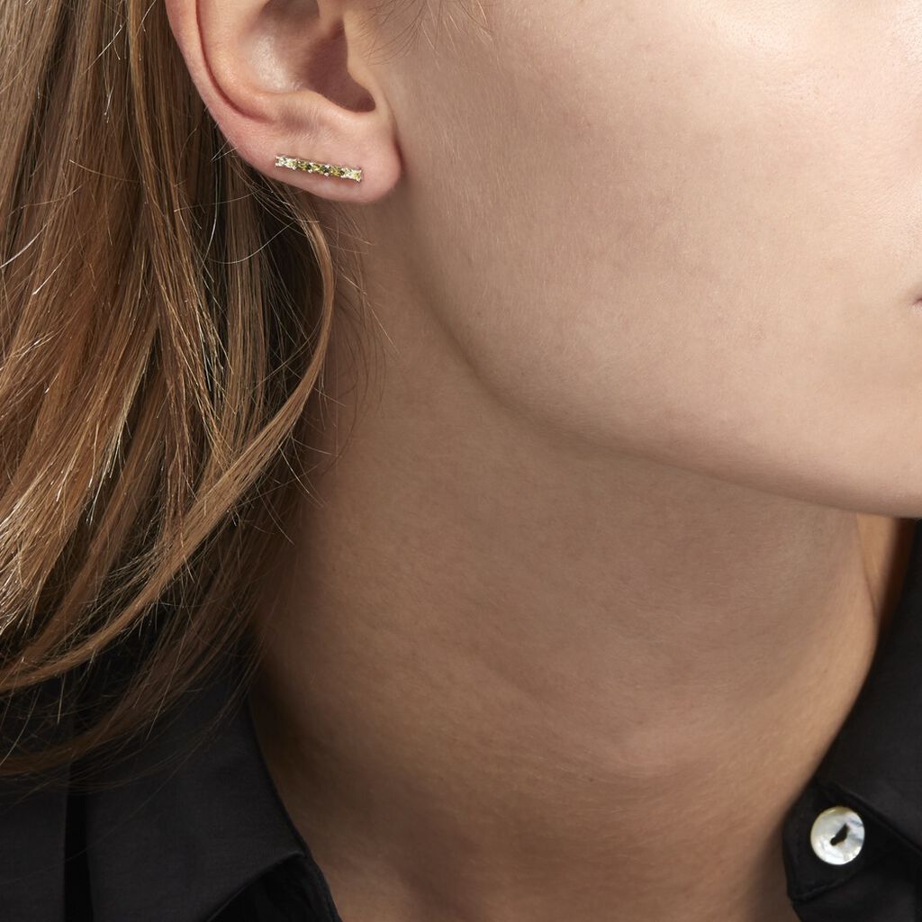 Boucles D'oreilles Grimpantes Alexander Argent Blanc Oxyde