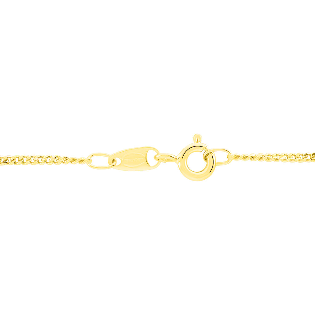 Chaîne Ixia Maille Gourmette Diamantee Or Jaune