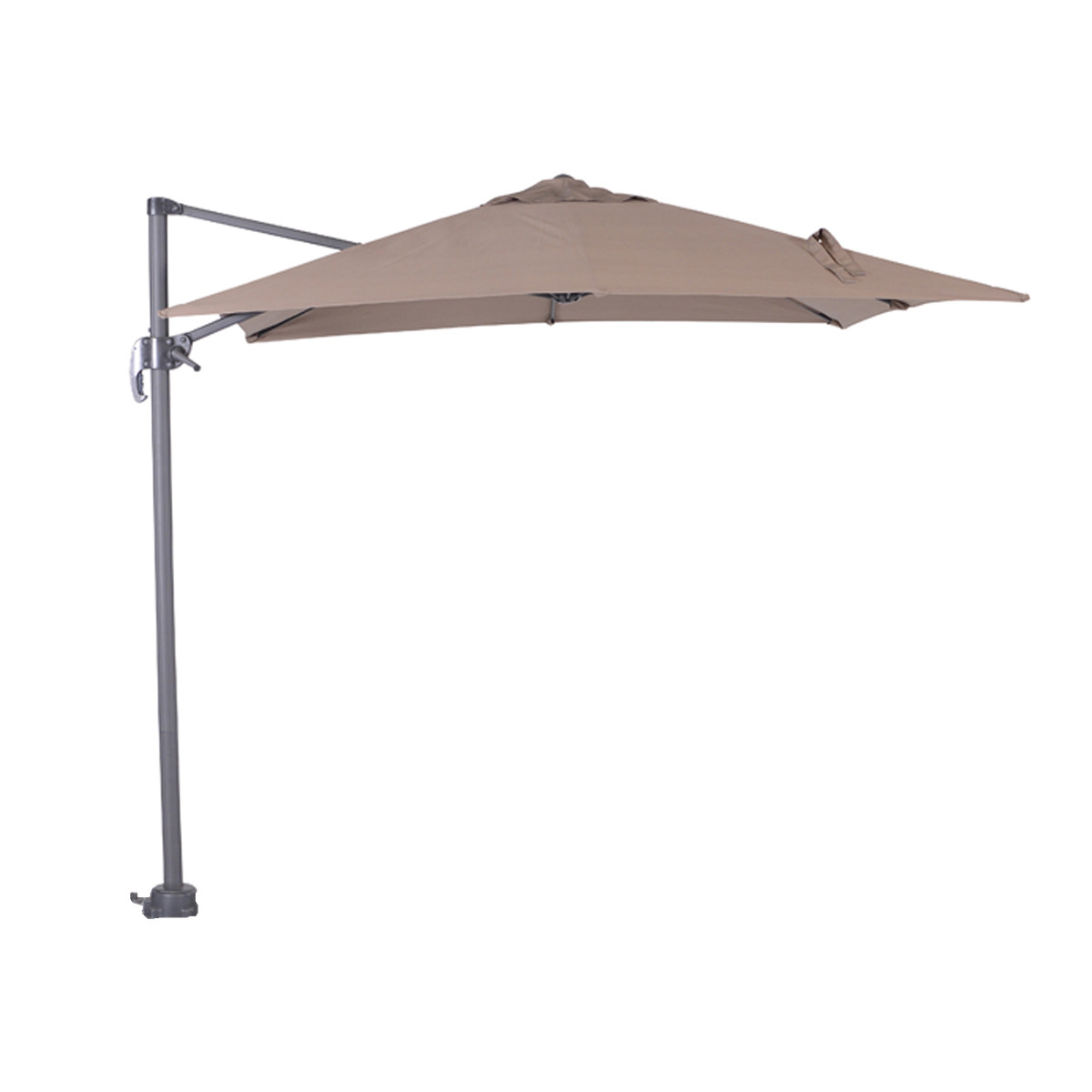 Garden Impressions Hawaii S donkergrijs taupe vierkante zweefparasol
