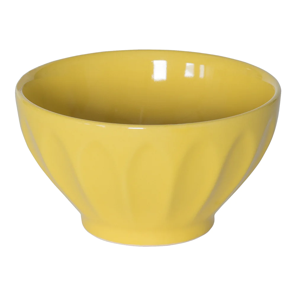 Bol cotes plates 14 cm jaune (lot de 2) Trend'up