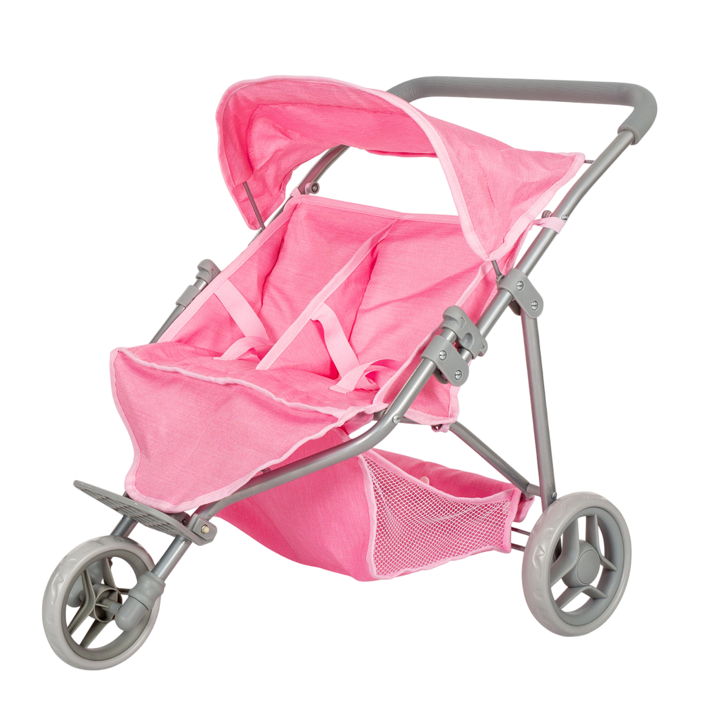 Zwillings Puppenbuggy, rosa