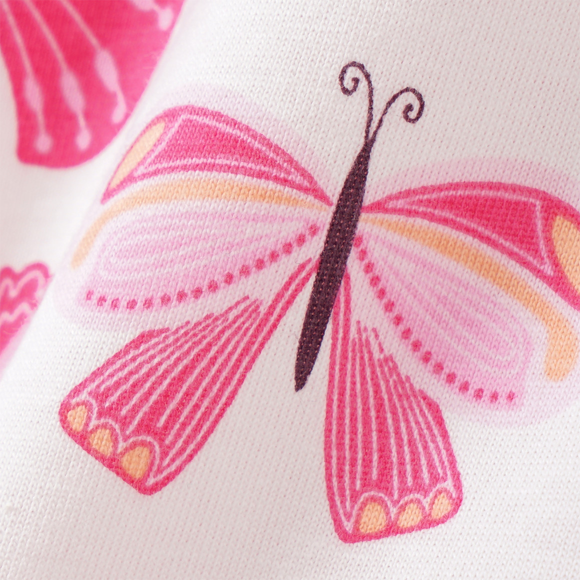 Topomini Baby Shorty mit Schmetterling-Motiven weiss / pink / apricot