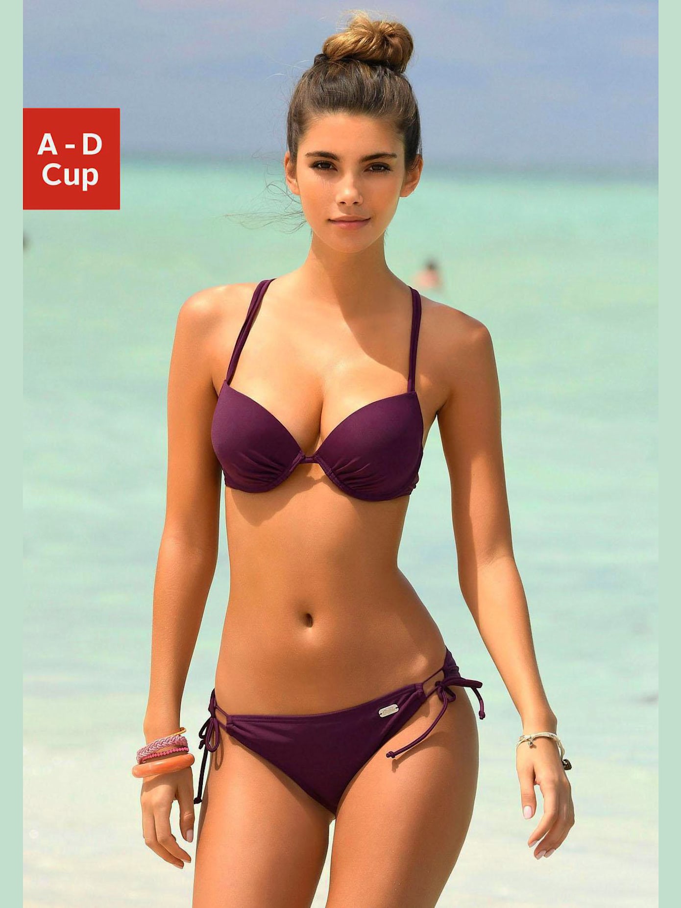 Bikini push-up détails tressés au dos