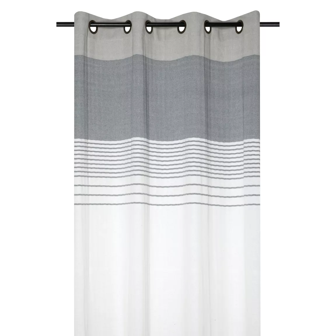 Rideau coton (140 x 260 cm) Escale Gris