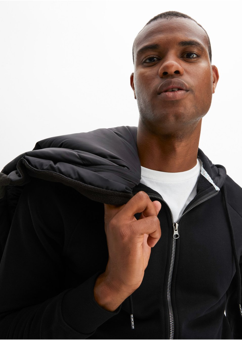 Gilet sweat à capuche Essential en coton