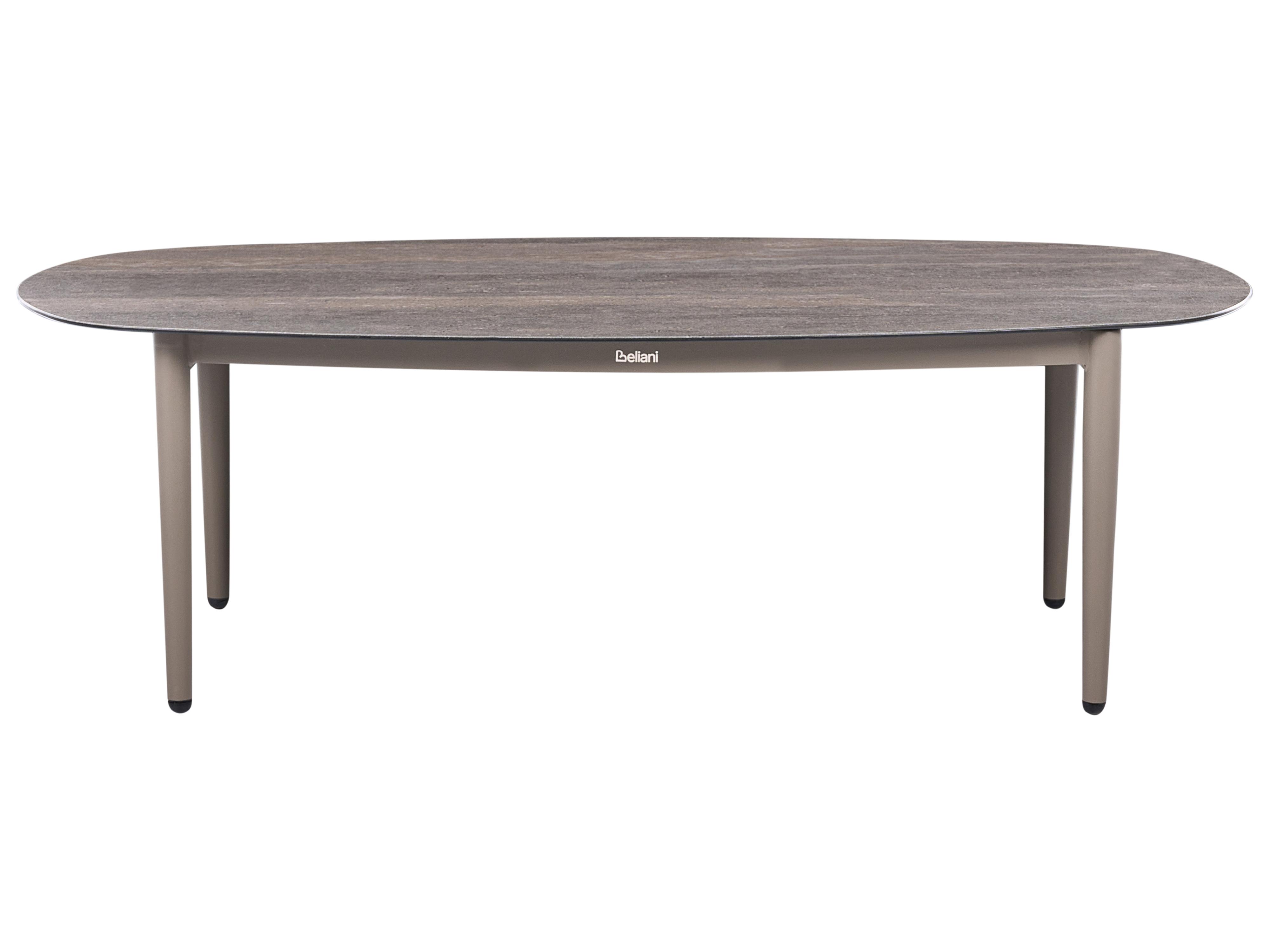 Tuin hoekloungeset met tafel 3-zits LEFFE rechtszijdig Metaal Beige