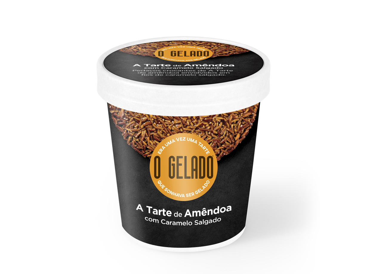 GELADO O GELADO AMÊNDOA E CARAMELO SALGADO 460ML