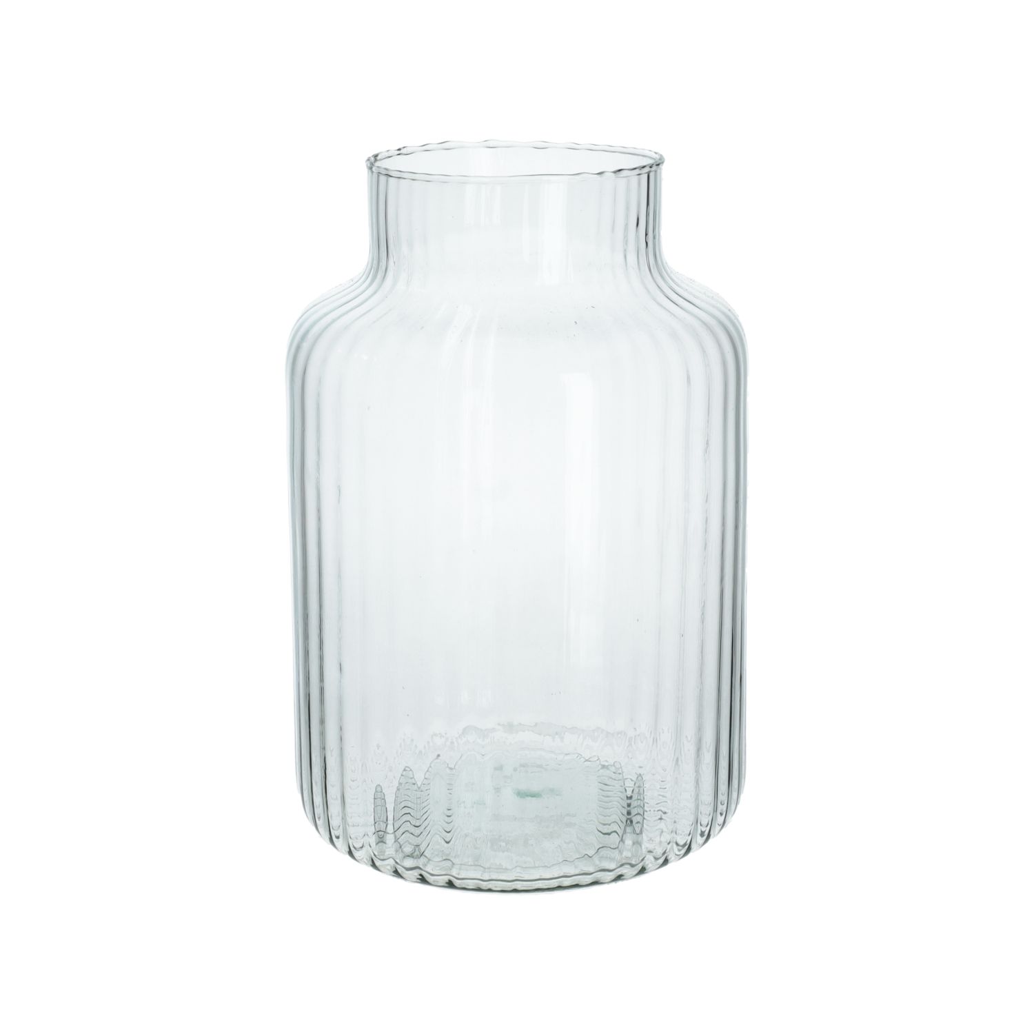 Vaas, gerecycled glas, transparant, Ø17 cm
