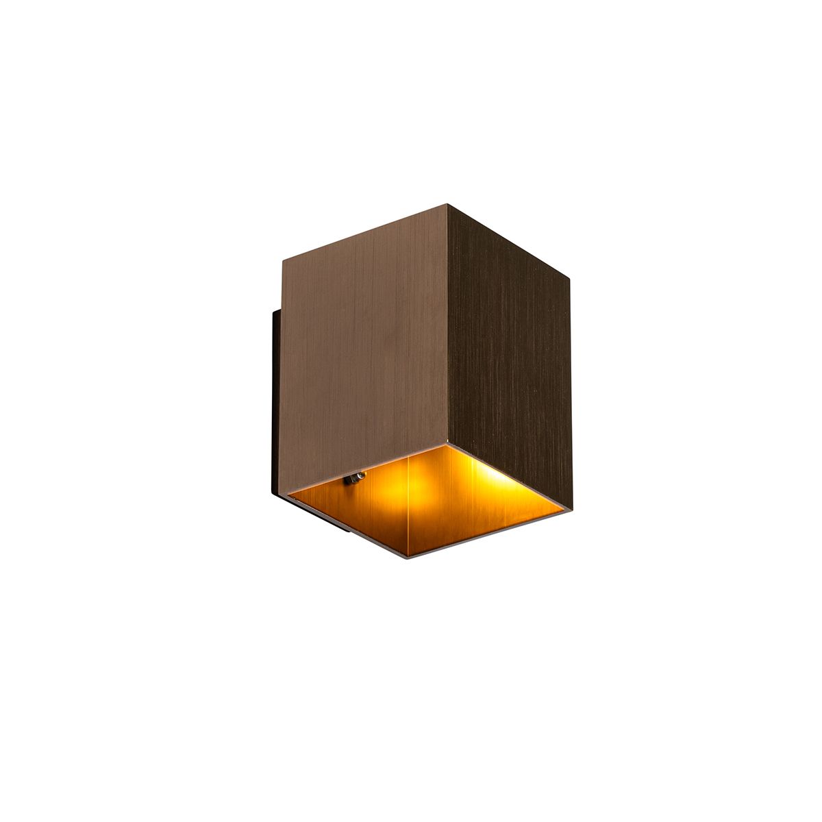 Moderne wandlamp donkerbrons vierkant - Sola
