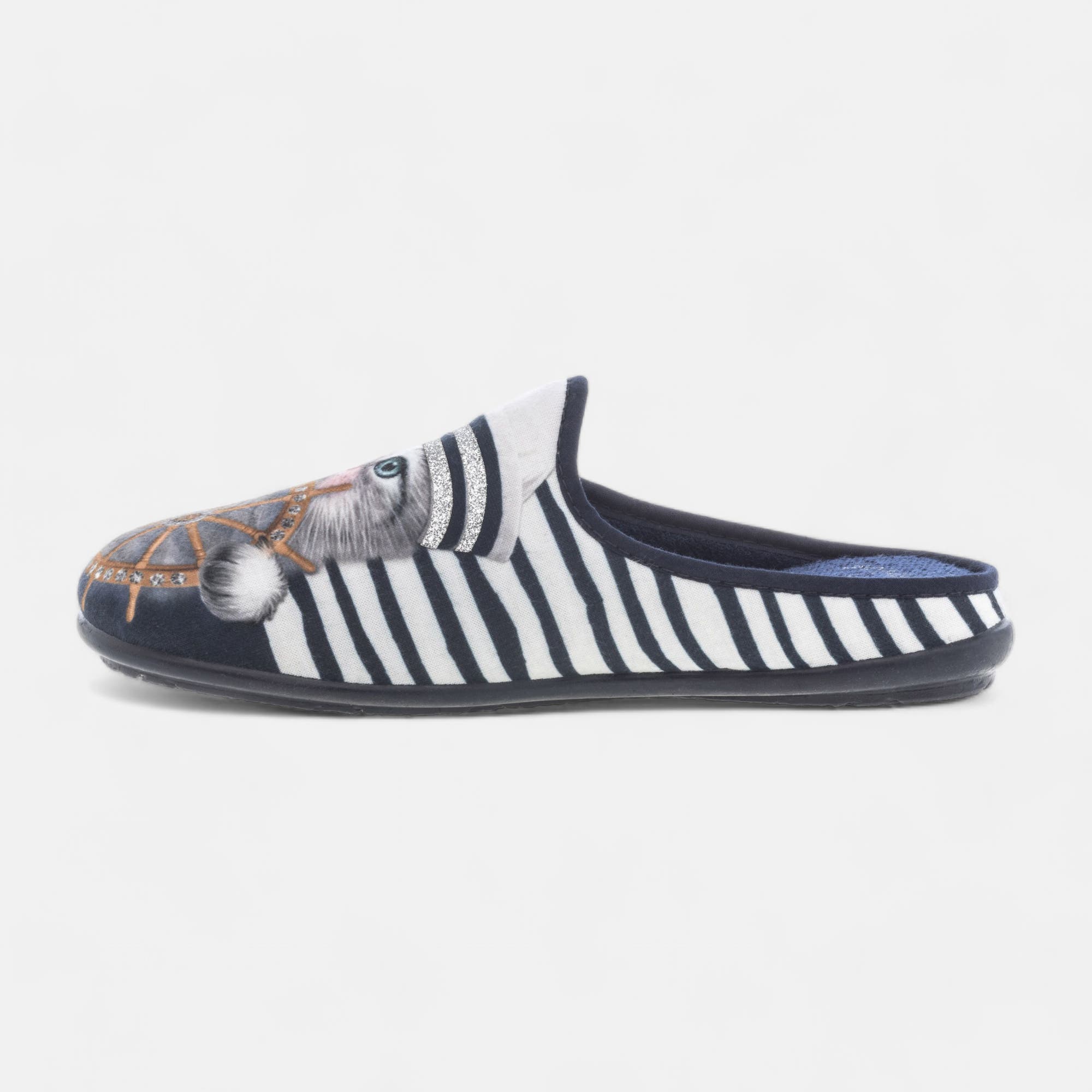 Pantoufles mules Femme bleu marine