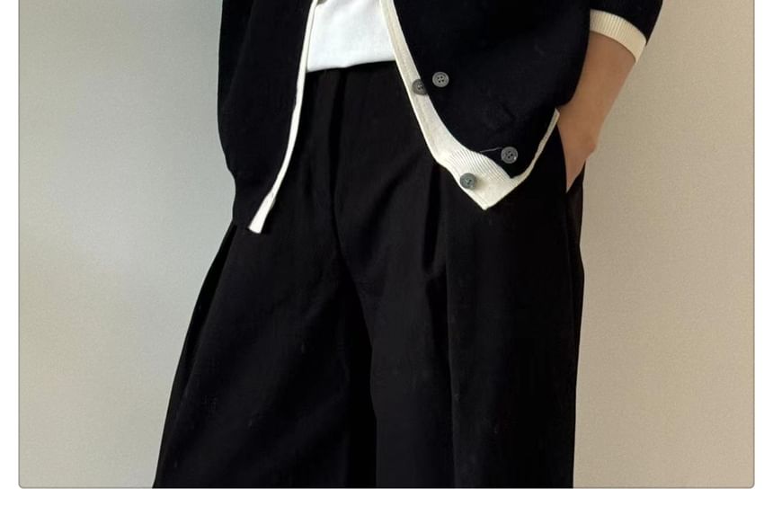 Real Boy - Cardigan met ronde hals en contrasterende bies
