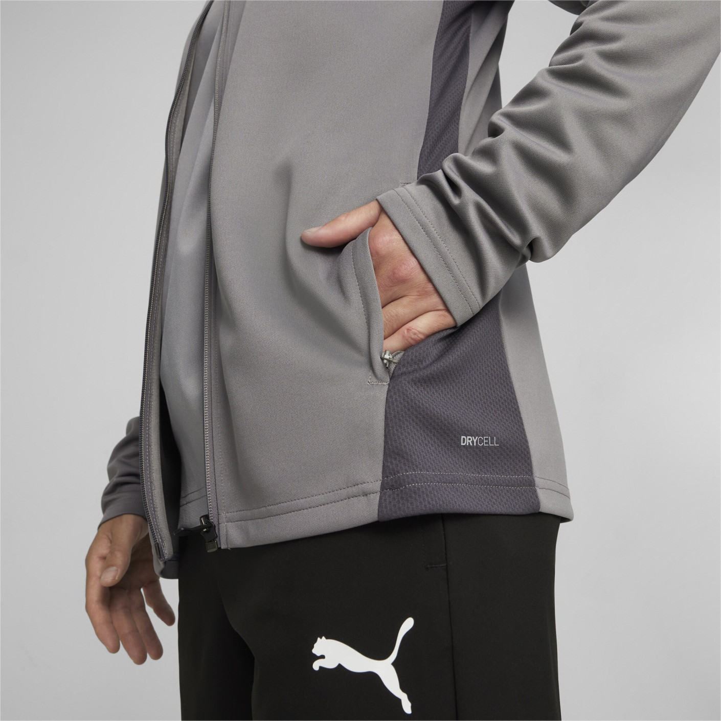 PUMA teamGOAL Trainingsjack Grijs Wit