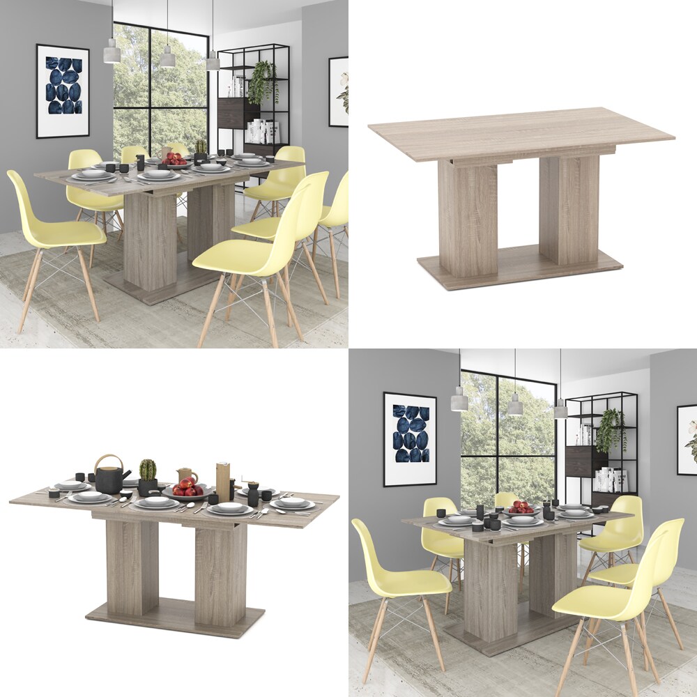 VICCO Esstisch DIX 140 - 180 cm Sonoma Eiche Esszimmertisch ausziehbar Küche