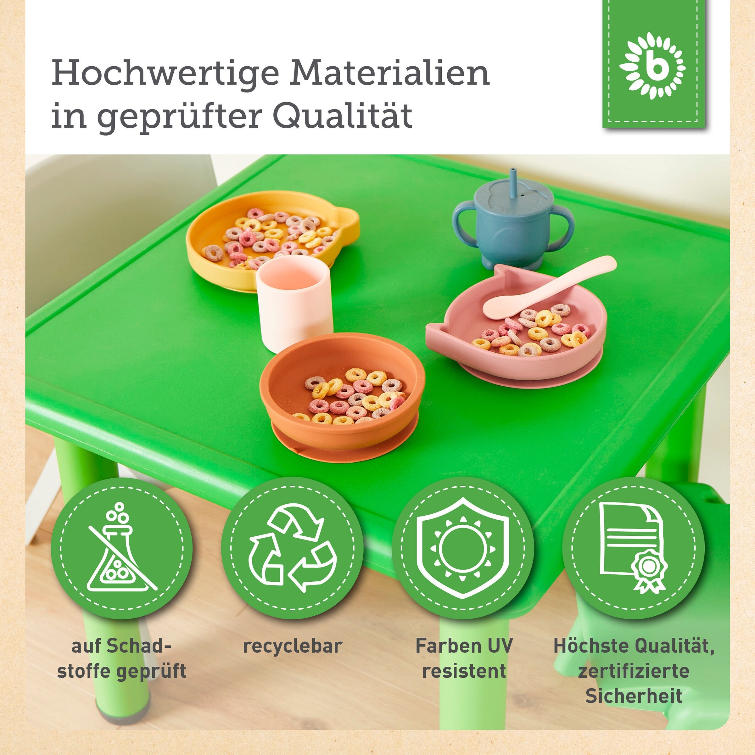 Bieco Kindertisch Grün