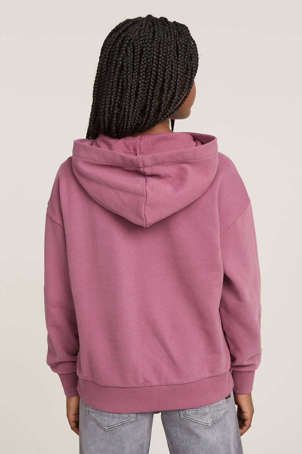 G-STAR hoodie hdd sweater b met tekst oudroze