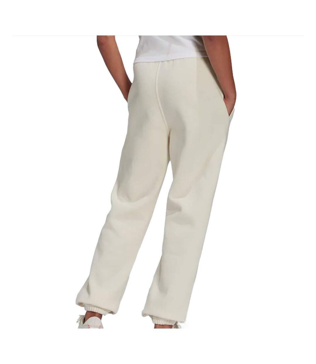 Jogging Beige Femme Adidas Fleece