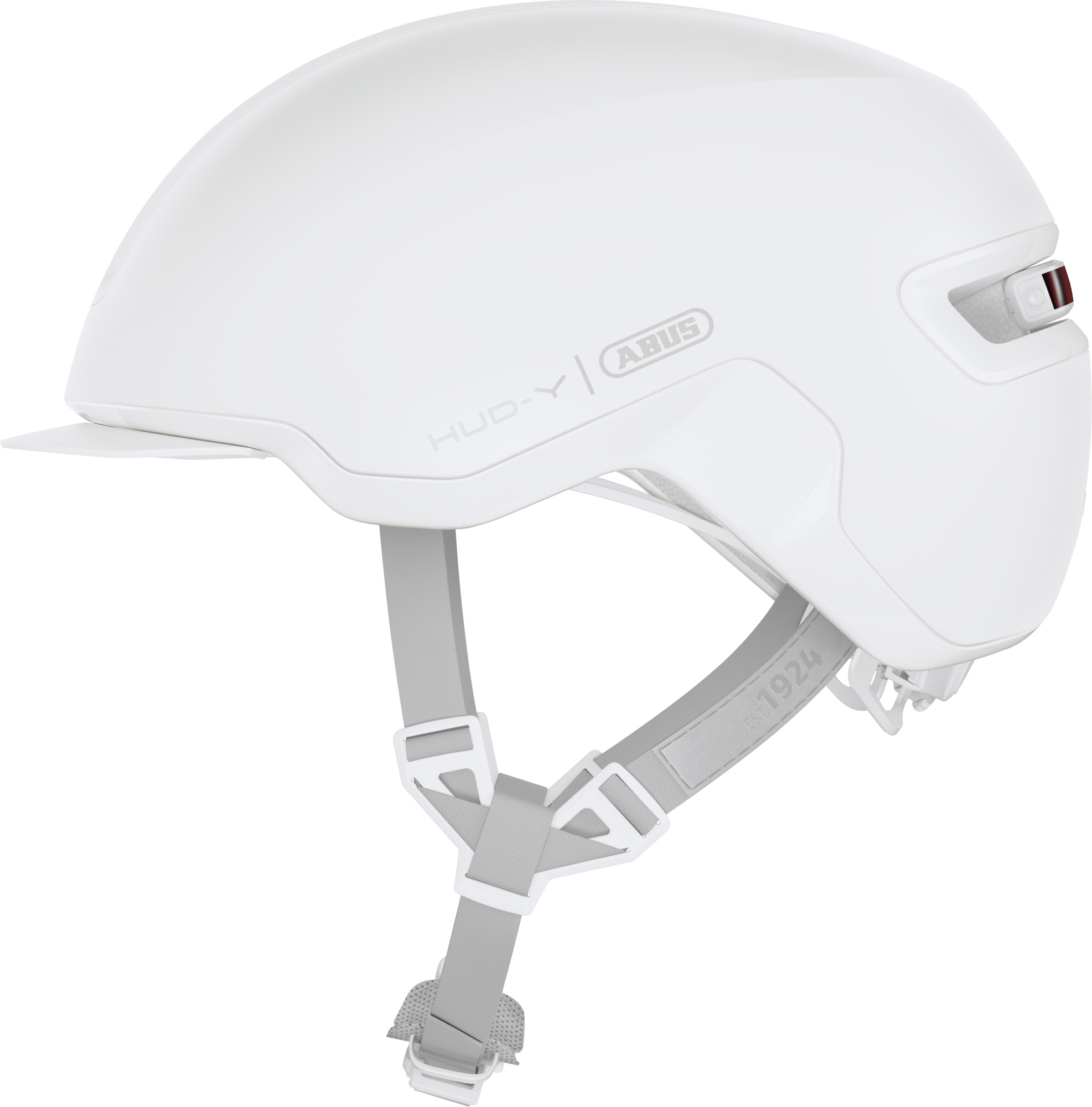 ABUS HUD-Y cykelhjelm LED Pure White