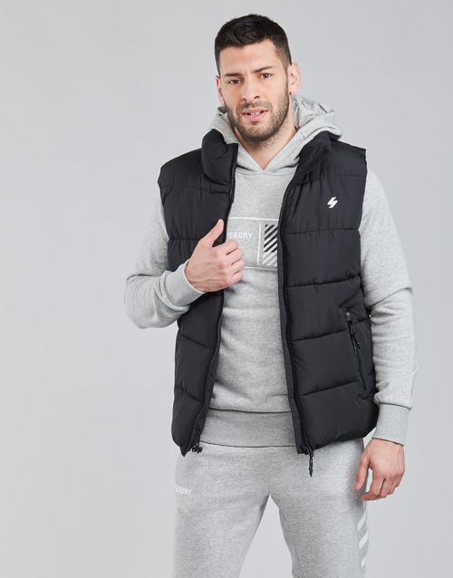 Superdry - SPORTS PUFFER GILET - Noir
