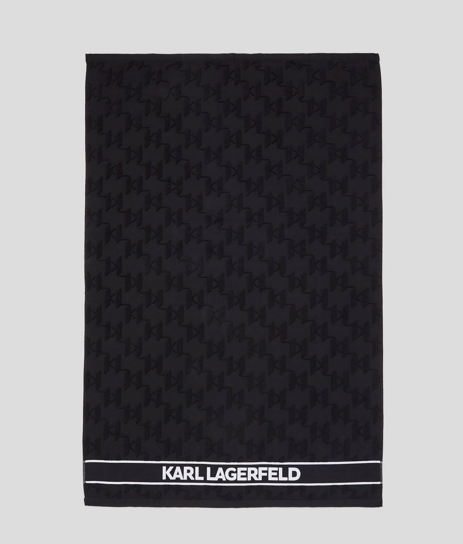 SERVIETTE DE PLAGE AVEC LOGO KARL - Noir