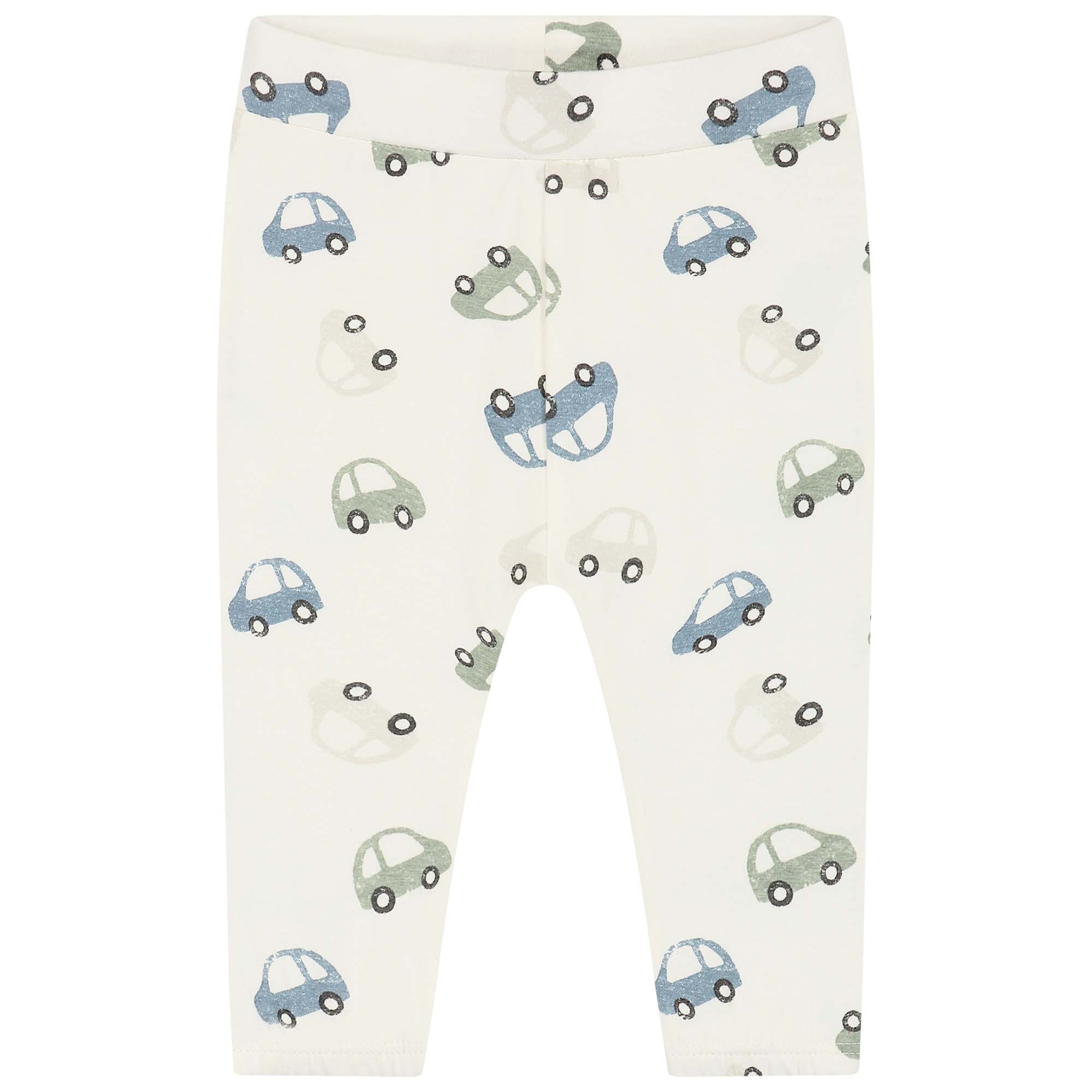 Prénatal newborn broek  all over print wit