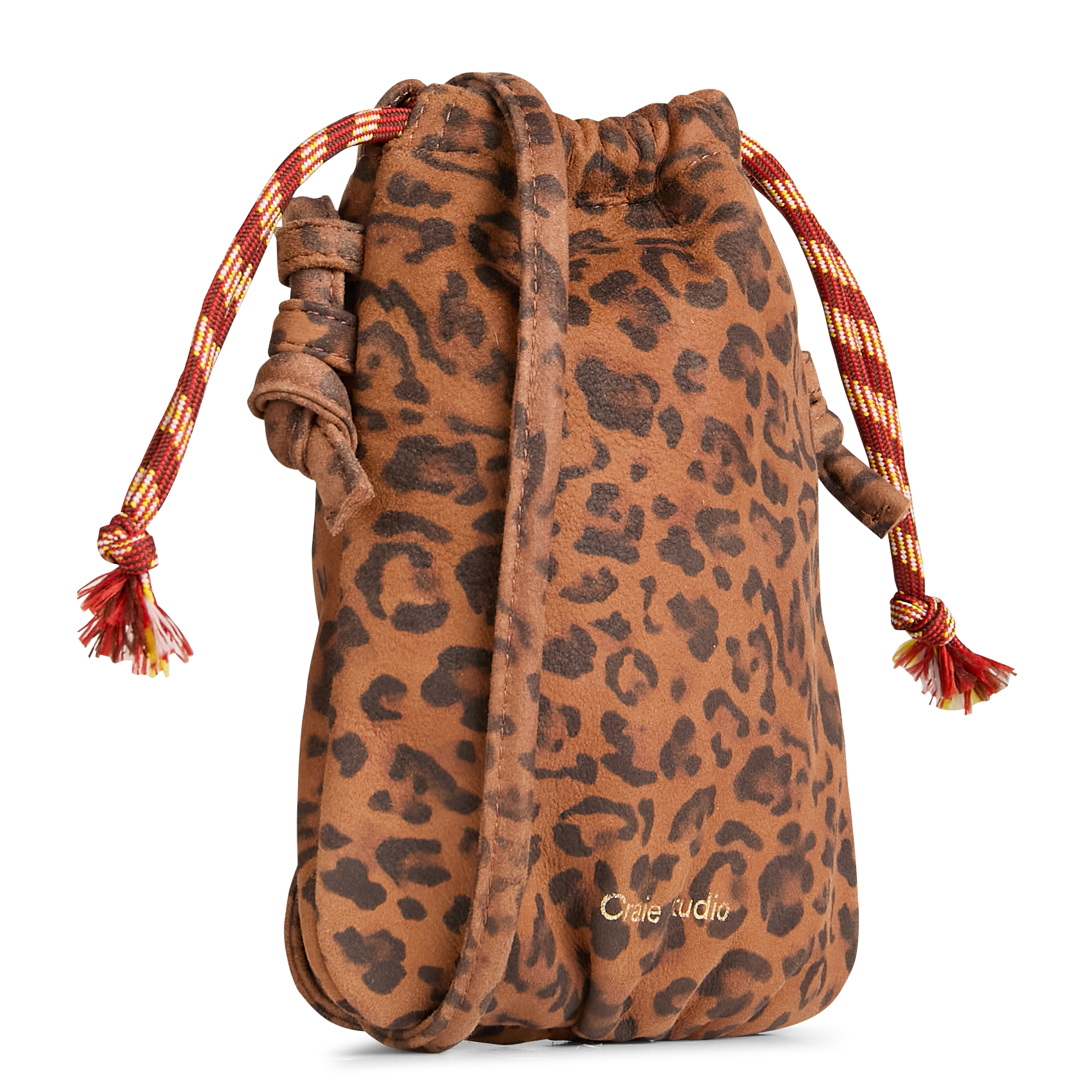 MILLI - Sac bourse en cuir à motif léopard | Marron