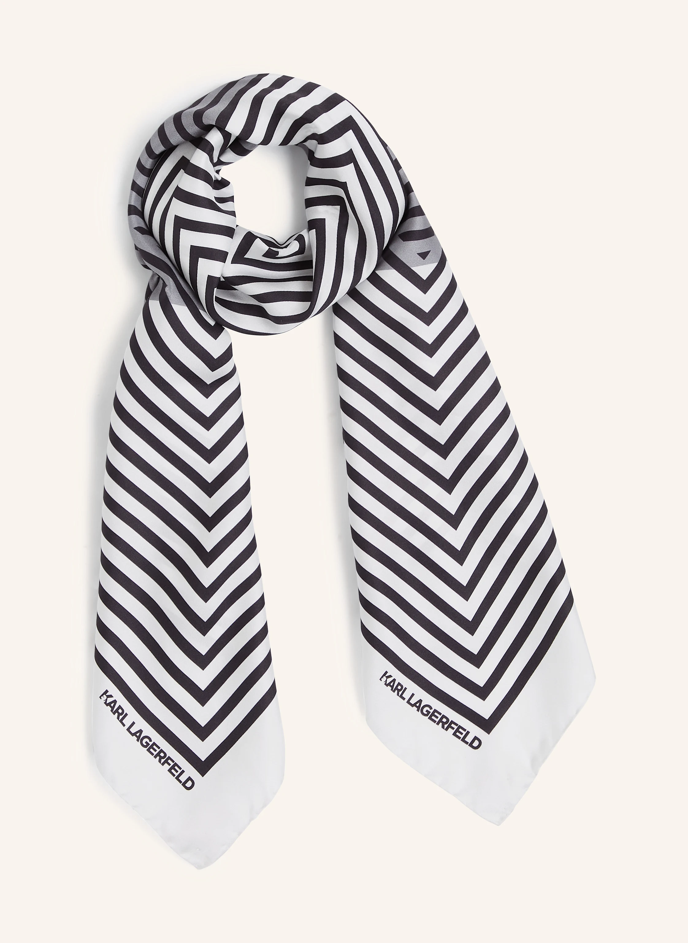 KARL LAGERFELD K/ESSENTIAL STRIPED SCARF