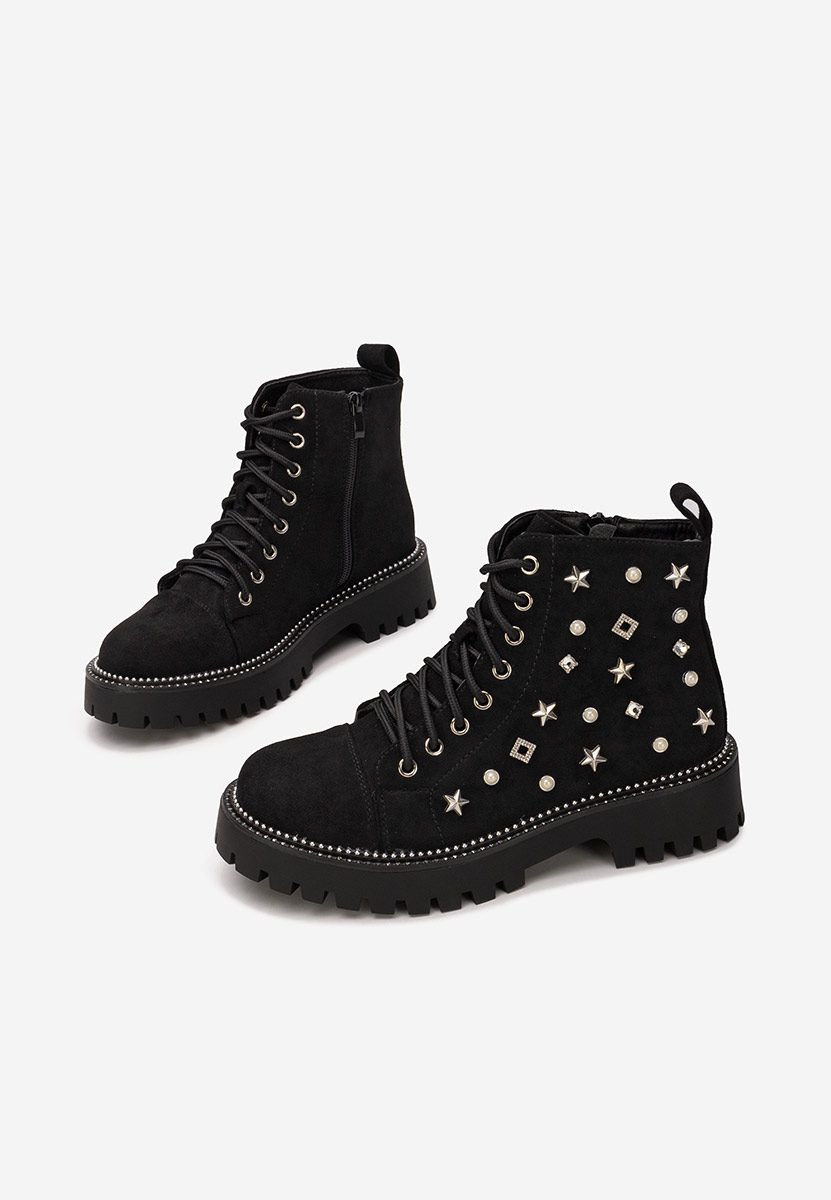 Bottines à lacets femme noirs Stelyana