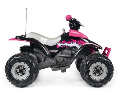 PegPérego Corral T-Rex Firhjuling 330W, Rosa/Svart