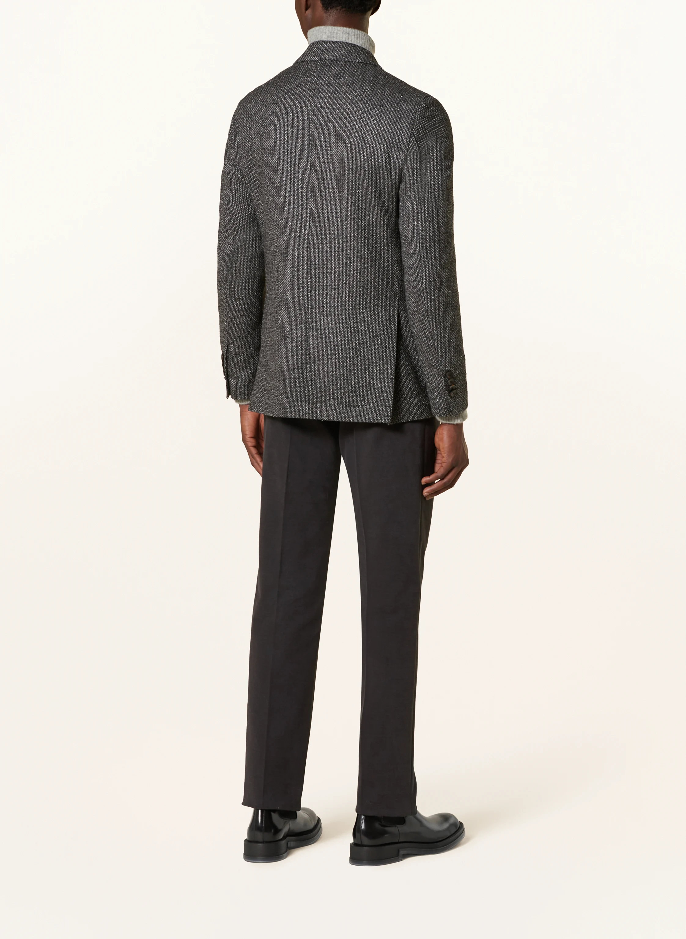 LARDINI Tweed-Sakko Extra Slim Fit mit Seide