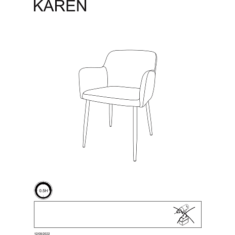 Karen spisebordsstol - grå