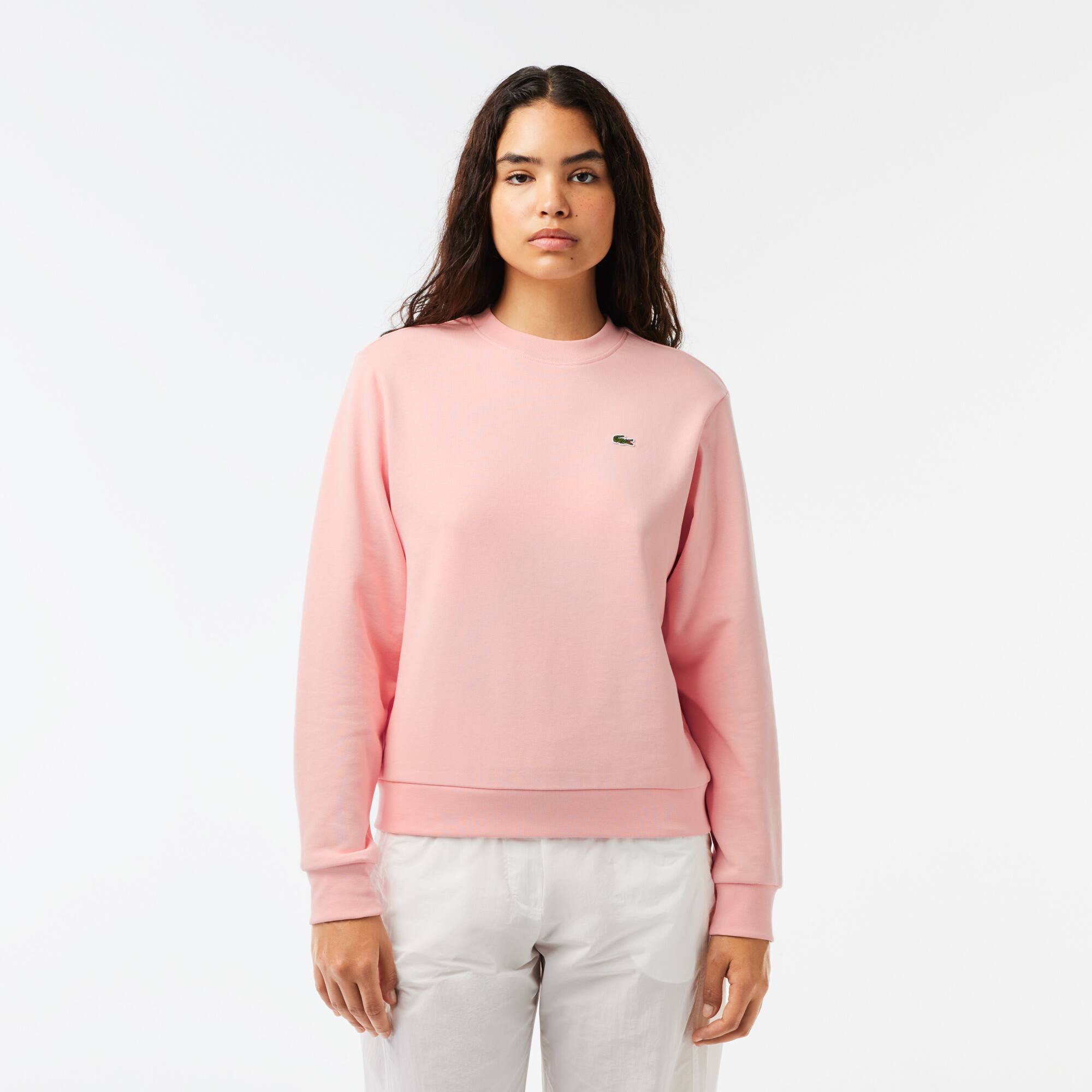Damen LACOSTE Jogger-Sweatshirt aus ungerautem Fleece Sweatshirts - Rosa - Lacoste - Damen